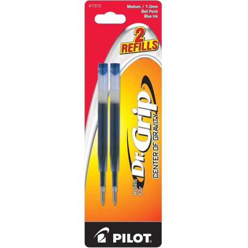 Pilot Dr Grip Center of Gravity Refill Med Blue 2 pack Model # 77272 GENUINE OEM