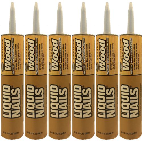 6 pack liquid nails wood projects light tan adhesive caulk (10 oz) ln-740 for sale