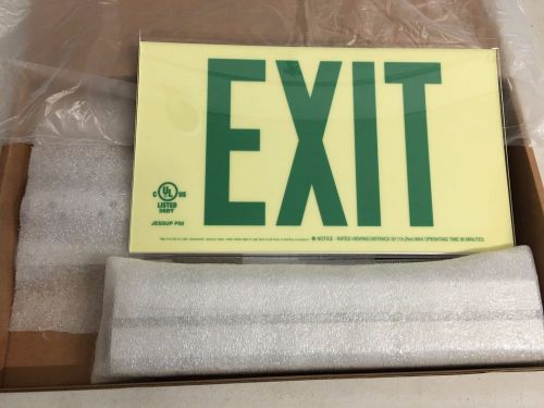 1 Jessup Glo Brite Exit Sign Glow in the Dark Egress Safety Signs 7220-ARC-B