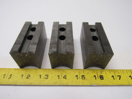 Dillion KW6 Custom Serrated Lathe Chuck Soft Jaws 1.625&#034; OD Radius Set of 3