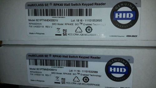 NEW IN BOX Hid rpk40 card keypad reader 921PTNNEK001V multiclass se