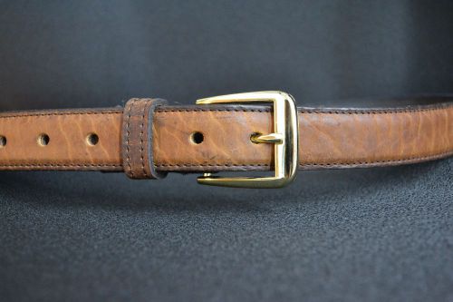 Boston Leather 16304-50 Bison Leather Dress Belt (SIZE: 50)