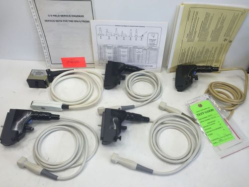 Lot of 5 GE Ultrasound Transducer Probes 3.5-U,5-V, HRA 6.0