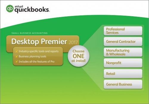 New quickbooks premier 2017 1-user (new user) box!! for sale