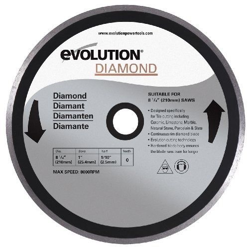 Evolution power tools 8-1/4bladedm fury3 8-1/4-inch diamond masonry tile cutting for sale