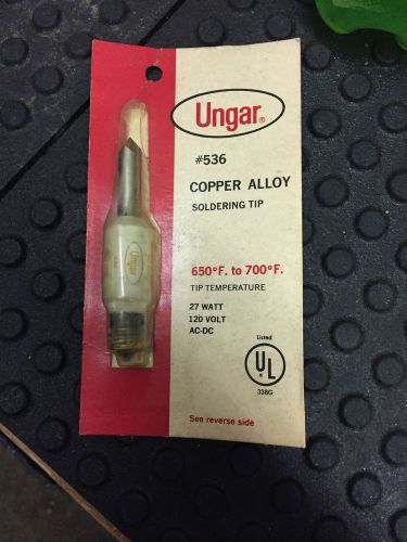 Ungar # 536 Copper Alloy Soldering Tip  650 to 700 degree  27watt 120v ac/dc