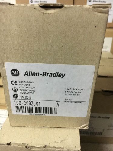 Allen Bradley 100-C09ZJ01 Series A Contactor 24VDC 600VAC Max 3 Pole NIB