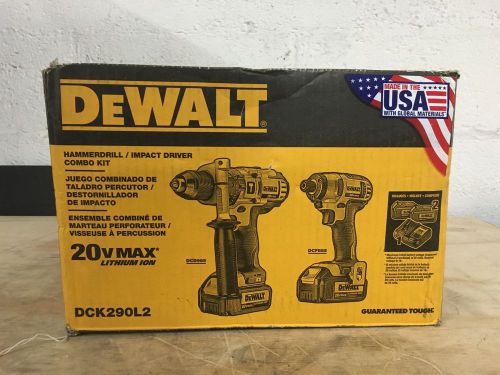 DEWALT DCK290L2 20V MAX HAMMERDRILL / IMPACT DRIVER COMBO KIT