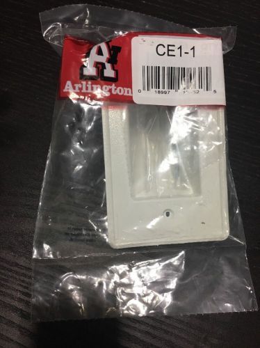 Arlington CE1-1 Recessed Cable Wall Plate, 1-Gang, White