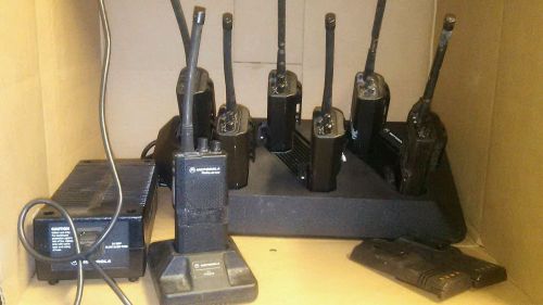 Lot of 7 motorola radius gp300 radios w/ gang charger for sale
