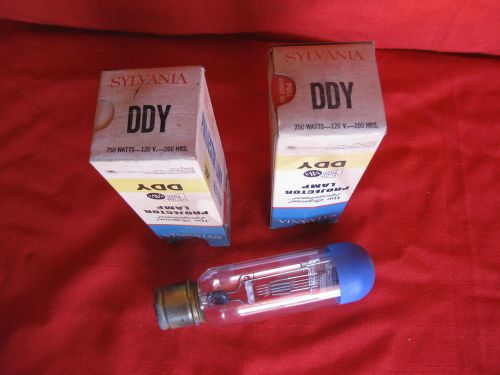 Lot of 2 sylvania ddy projector bulb 750 watts 120v new item old stock 200 hrs for sale