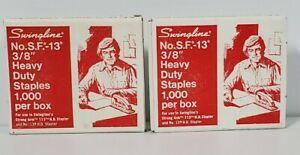 Vintage Staples- Swingline Heavy Duty No. S.F.-13 Staples 3/8&#034; Lot of 2