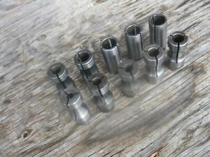 Procunier tap collets 10 pc. set 1/4&#034; - 3/4&#034; , 3/4&#034; D. X 1-5/8&#034; long