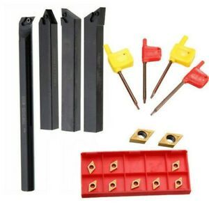 .18pcs 1/2 Indexable Carbide C6 Insert Tool Bits &amp; Holder Mini Lathe Tools Set.