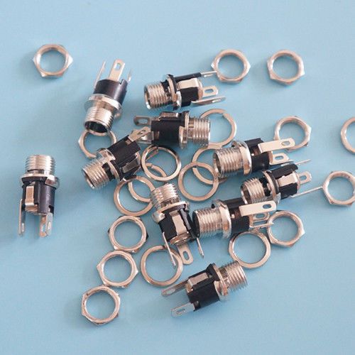 5.5mm X 2.1mm DC Power Supply Metal Jack Socket  10pcs