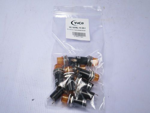 Lot of 10 new yc-16trl-1y-24-i miniature incandescent pilot light 24v ac 16mm for sale