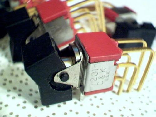 5 C&amp;K 7201JIAV2BE 2PDT rocker switches rt angle leads 2PDT