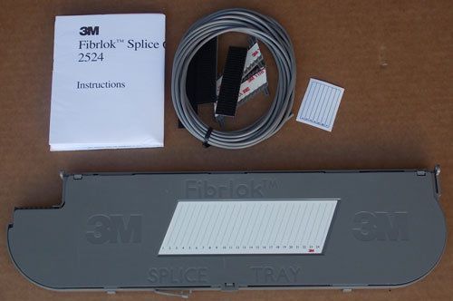 New 3m fibrlok 2524-ft outdoor single fusion splice organizer tray for sale