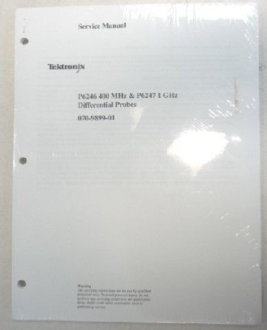 Tektronix p626 &amp; p6247 probes service manual for sale