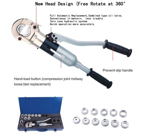 Kit hydraulic tools 10 ton wire cable terminal crimping crimper 16-400mm2 for sale