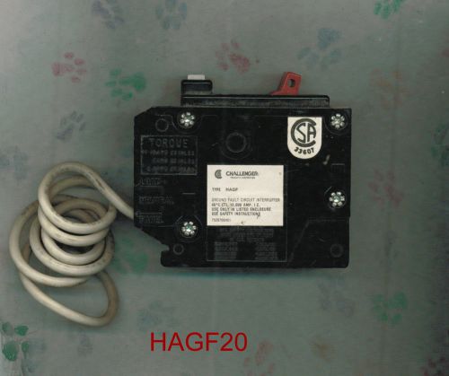 CHALLENGER HAGF20 CIRCUIT BREAKER 20 AMP 120 VOLT 1 POLE