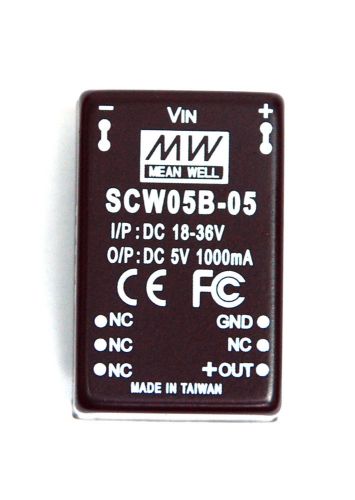 10pc SCW05B-05 DC to DC Converter Vin=24V Vout=5V Iout=1A Pout=5W 5W Mean Well