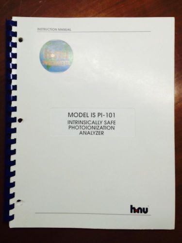 MANUAL for HNU Intrinsically Safe Photoionization Analyzer Model IS PI-101