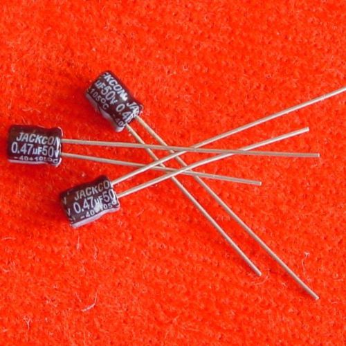 -- 10x 0.47uF 50V Jackcon Super Mini Electrolytic Capacitor HKe