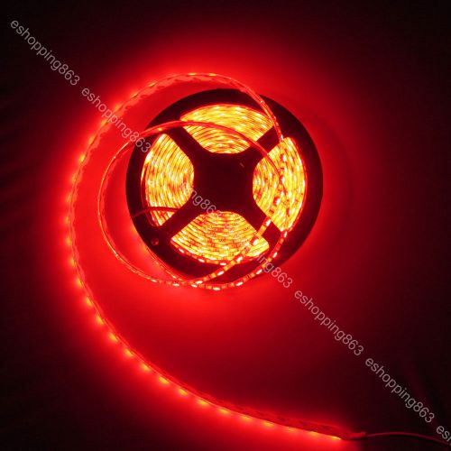 5050 led strip red color 5m 300 smd flex light waterproof 4 xams decoration 12v for sale