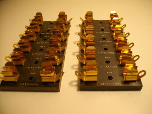 Lot of 2 Little Fuse 357 Block Holders