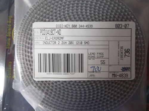 Panasonic ELJ-EA2R2MF: Inductor, SMT High Frequency 1210 20% 2.2UH 350MA: 957pcs