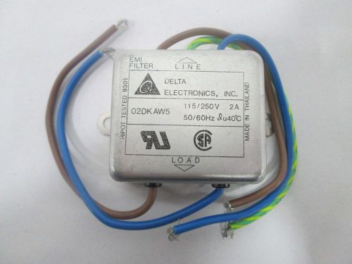 New delta 02dkaw5 emi line filter 115/250v-ac 2a amp d297267 for sale