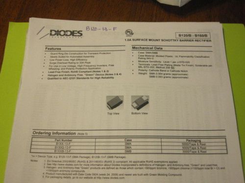 B120-13F(1.0A SMD SCHOTTKY BARRIER RECTIFIER) 15 ITEMS