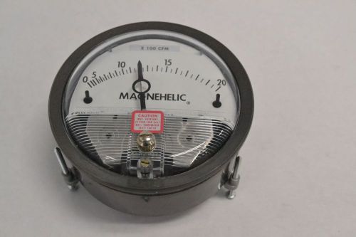 DWYER W09H WW MAGNEHELIC 0-2000CFM PRESSURE 4-3/4IN DIAL 1/8 IN GAUGE B288014