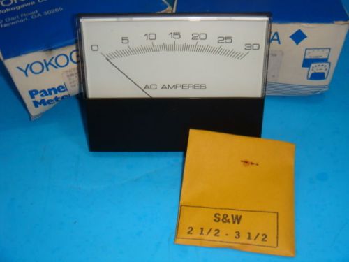 NEW YOKOGAWA PANEL METER, 260410NLNL9, 0-30 AMPS, NEW IN BOX