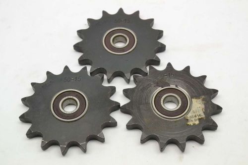 LOT 3 NEW MARTIN 50-15 IDLER 15 TEETH 12MM BORE SINGLE ROW SPROCKET B386152