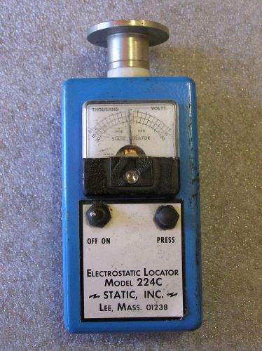 Static inc. electrostatic locator model 224c - 500v @0.5&#034; for sale