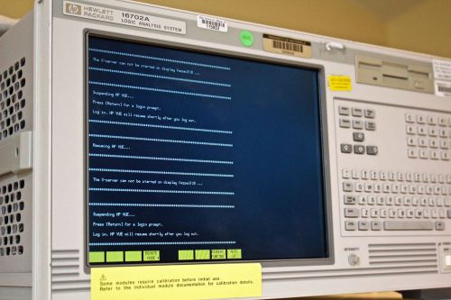 HP 16702A logic analyzer with HP 16741A and HP 16534A modules