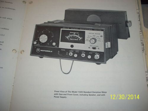 MANUAL MOTOROLA 1323 STANDARD DEVIATION METER INSTRUCTIONS SCHEMATICS ETC