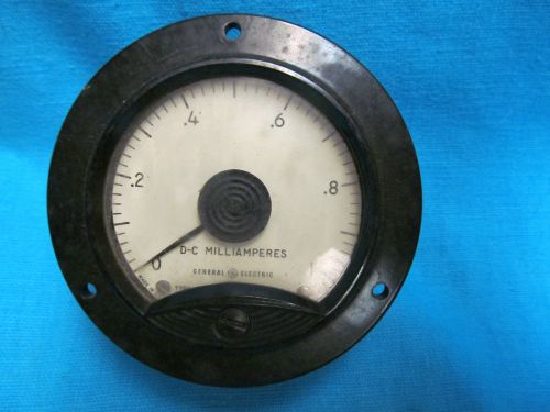 PANEL MOUNT METER GENERAL ELECTRIC D-C 0-1 MILLIAMPERES METER DO81