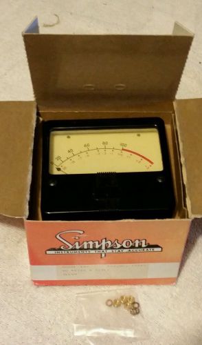 Vintage Simpson VU Meter B Scale Model 142 Cat. # 10540