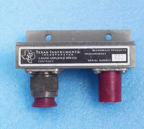 L-BAND AMPLIFIER, Texas Instruments MIM-026