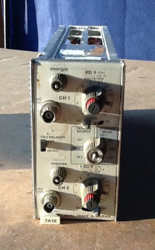 TEKTRONIX 7A18 DUAL-TRACE PLUG-IN AMPLIFIER