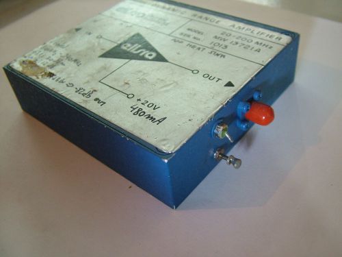 1 WATT RF POWER AMPLIFIER 800KHz - 240MHz GAIN 12db PO 30db MW-13721A SN 1013