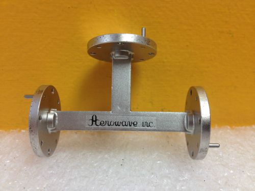 Aerowave 22-2809 (WR-22) 33 to 50 GHz, Round Flange, &#034;H&#034; Plane Tee