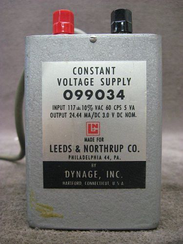 Leeds &amp; northrup constant voltage dc power supply 099034 3-volt 24.44-ma for sale