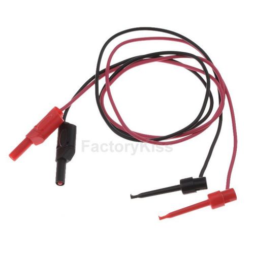 1x Banana Plug Test Hook Clip Multimeter Probe Cable FKS