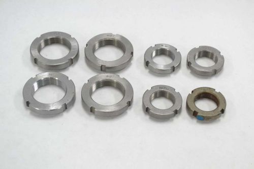 LOT 8 NEW NA ASSORTED N05 N07 STAINLESS STANDARD LOCK NUT 3/4IN 1IN NPT B366886