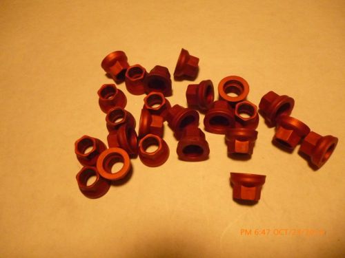 25 aluminum, aircraft 3/8&#034; 6 point nuts, fine thread