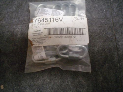 10 ct lot 3/16&#034; x 2&#034;  quick link # t7645116v 660 lb work load limit